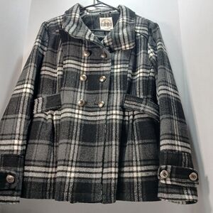 Plaid Double-Breasted Women's Jacket